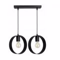 NG Santas Fotistiko Orofis Rag Difoto Metalliko Mavro E27 204-R-2-BL